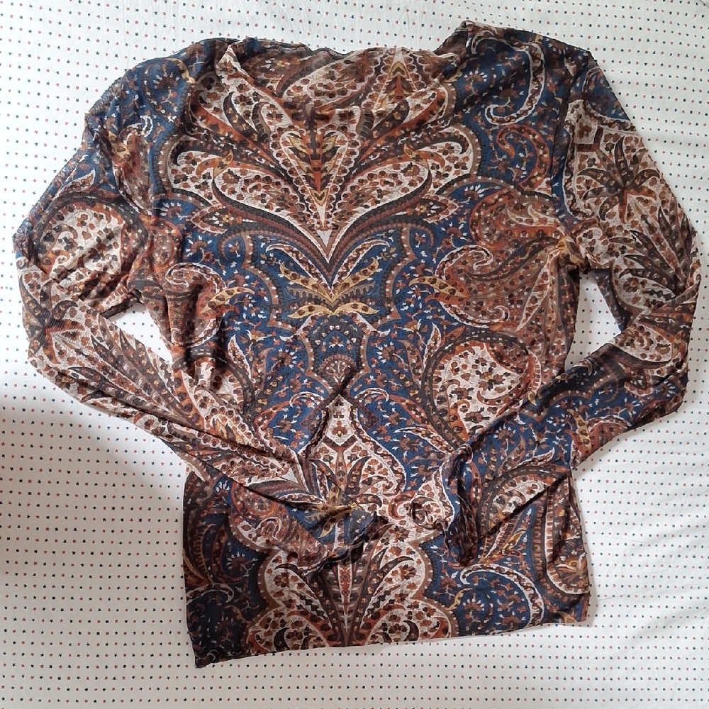 Peter Cohen Paisley Print Top